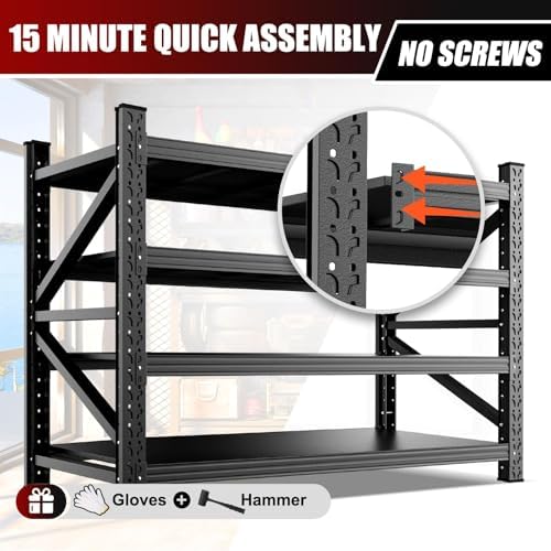 3 Pack Heavy Duty Metal Garage Shelving, 59" Wx20 Dx54.3 H, 3-Tier Adjustable Storage Shelves for Garage Storage, Industrial Metal Shelving & Shelves Organizer for Warehouse, Workshop & Home