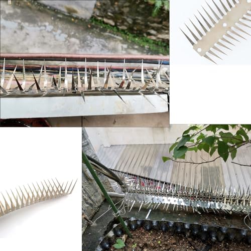 Anti-Climb Spikes for Raccoon & Bird Protection - Heavy-Duty Stainless Steel Barrier Nails for Fence, Roof, Trees | Outdoor Animal Climb Prevention (2PCS)