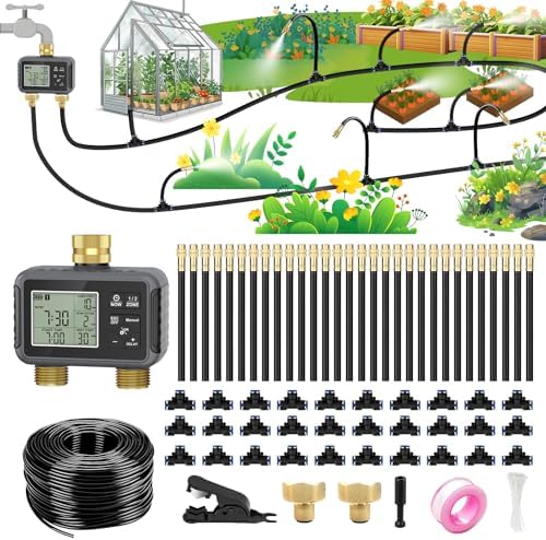 120FT Drip Irrigation System with Smart Water Timer