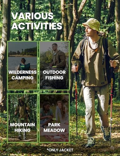 Mosquito Jacket, Durable Bug-Proof Jacket with Adjustable Hood & Pocket, Summer Mosquito Suit Outdoor Proof Clothing