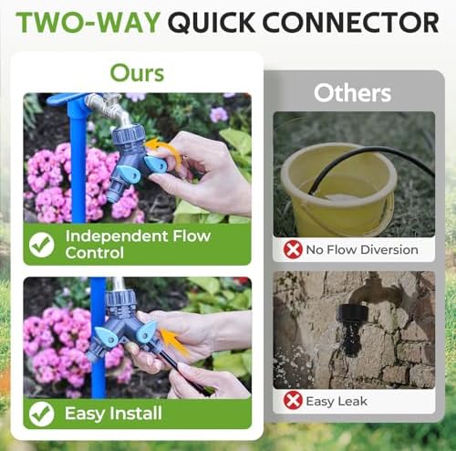 HIRALIY 80ft Push-to-Connect Drip Irrigation Kit