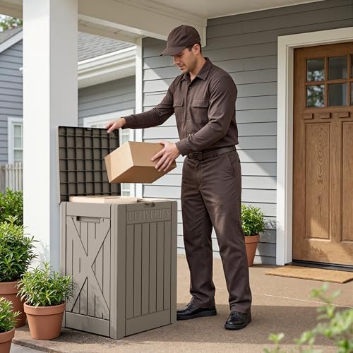 Flamaker 50 Gallon Deck Box, Package Delivery Storage Box for Outside