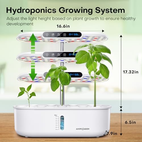 Ahopegarden Hydroponics Growing System: 12 Pods with Smart Env.Detection
