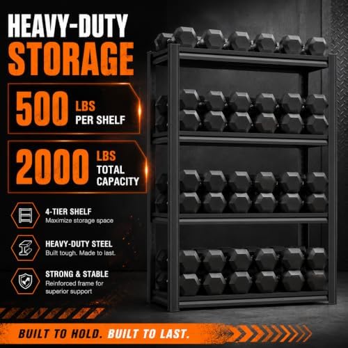 PRESTELION Garage Shelving 3000 LBS Adjustable Metal Storage Shelves