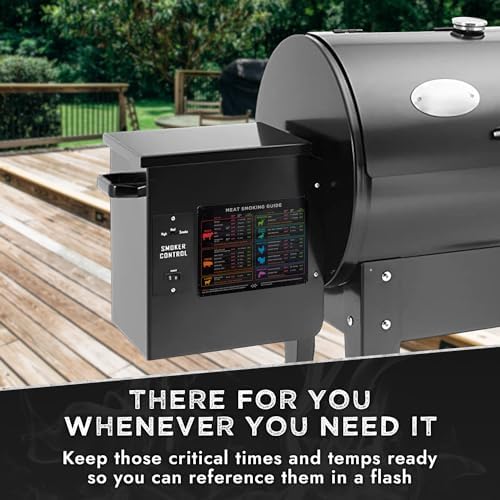 Meat Smoking Cheat Sheet Magnet - BBQ Pellet Grill Wood, Time & Temp