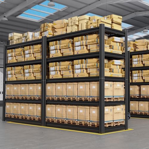Set of 10 Garage Shelving-78"x46"x20" 5 Tier Storage Shelves,Adjustable Heavy Duty Metal Shelving Unit and Storage Large Wire Rack,Utility Steel Shelf for Warehouse Industrial Pantry Basement 3000 lbs