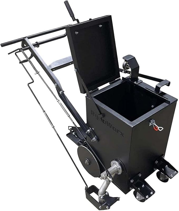 Asphalt Kingdom - RY10 Pro Melter Applicator for Filling Asphalt Cracks - 4-Wheel Designed Safe, Reliable, Efficient Crack Seal Machine - 12.5 Gallon