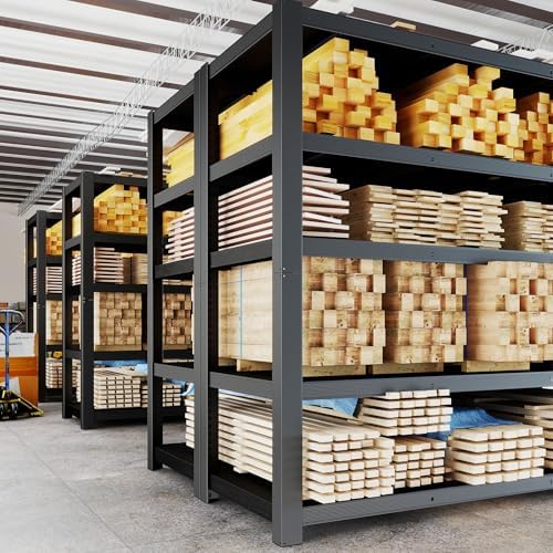 84" H 5-Tier Heavy Duty Storage Shelves, 3000LBS Capacity Adjustable Metal Industrial Garage Shelving Units,Freestanding Storage Rack for Shop and Warehouse, 84" H x 55" W x 24" D