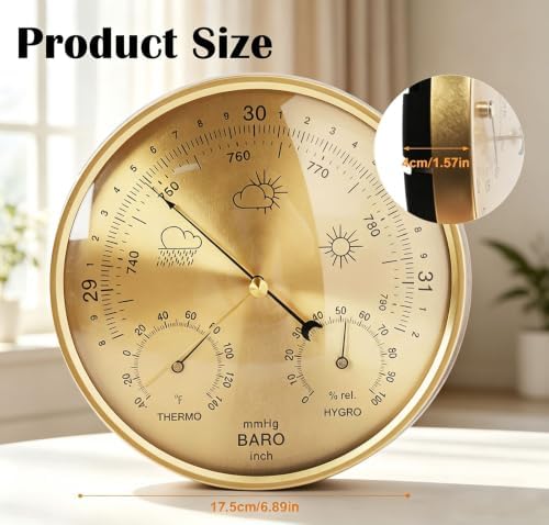 3 in 1 Barometer for Accurate Weather Station, Wall Hanging Weather Station