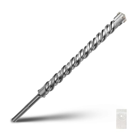1-2/3 x 20 inch SDS Max Rotary Hammer Drill Bit, 42x520mm Carbide Tip Masonry Drill Bit,Concrete Drill Bit for Masonry, Brick, Stone, Concrete (Length :520mm / 20 inch, 42mm (1-2/3 in) Diameter)