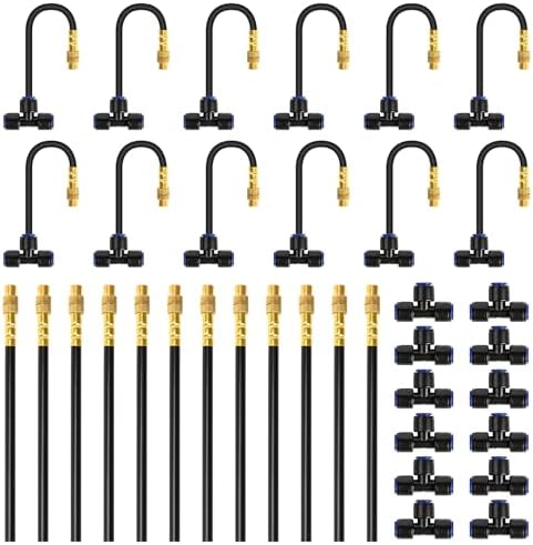 Bonviee Drip Irrigation Parts, 12 Brass Misters with 1/4 in Tee Fittings