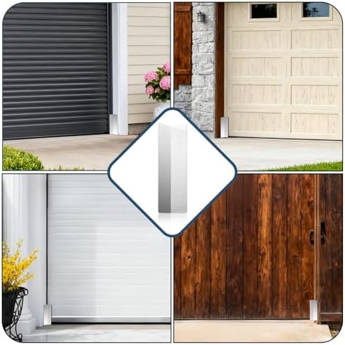 4 Pcs Heavy Duty Stainless Steel Garage Door Rodent and Snake Guard, Permanent Seal Protection Kit, Fits Most Standard Garage Doors