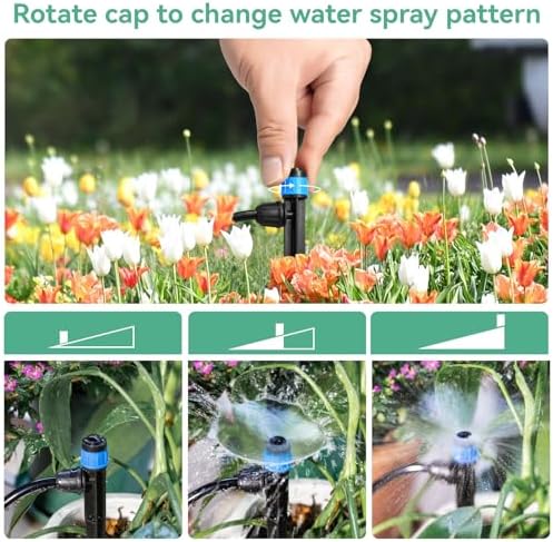 Adjustable Drip Irrigation Emitters for 1/4" Tubing, 25pcs