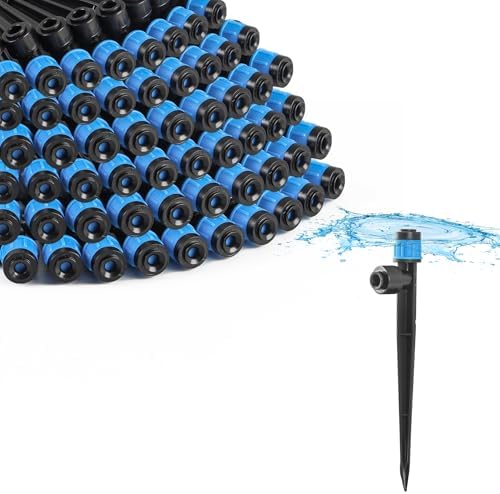 MIXC Quick-Connect Drip Irrigation Emitters for 1/4" Drip Irrigation Tubing