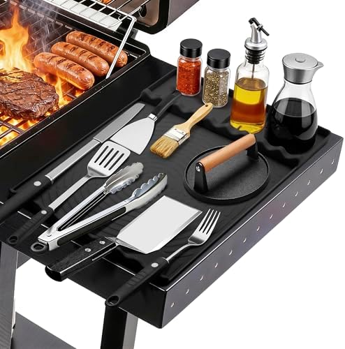 Silicone Grill Mat for Blackstone Griddle Accessories (Black)