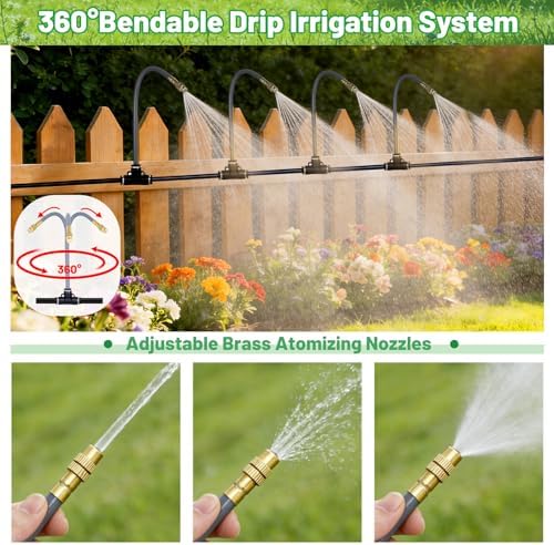 360° Adjustable 1/4" Drip Irrigation System Kits(No 1/4" Tubing)