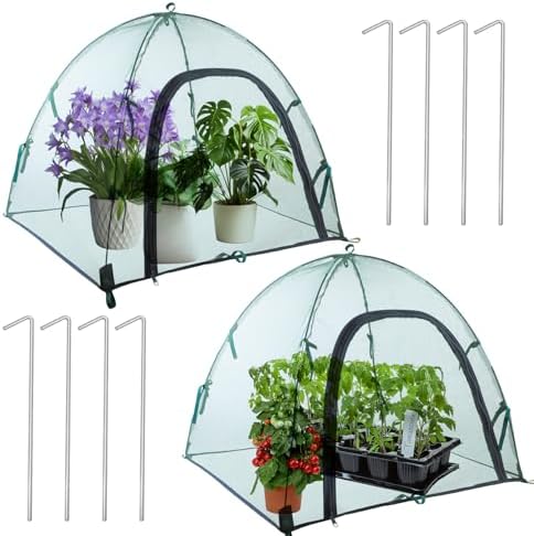 2pack Pest Guard Cover,22.8x22.8x22.8 Inches Garden Mesh Plant Cover Insect Bird Barrier Netting Mesh Outdoor Mesh Plant Enclosure Plant Tent Cover Pest Protection Guard for Fruit Vegetables
