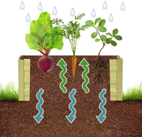 6x2x2FT Beige Metal Raised Garden Bed Kit, Galvanized Outdoor Planter Box for Vegetables, Flowers, Herbs, Succulents and More