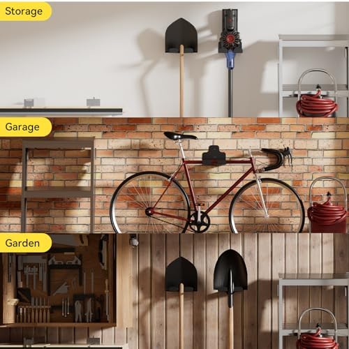JNIHEEP Garage Organizer Trimmer Rack,Garden Power Tool Hanger,4 Pack,Black