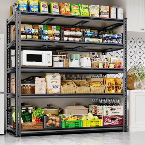 48"W Garage Shelving Heavy Duty ,5 Tier Metal Shelving Unit ,3050LBS, 2PCS