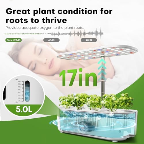 Ahopegarden Hydroponics Growing System: 12 Pods with Touch Control Panel