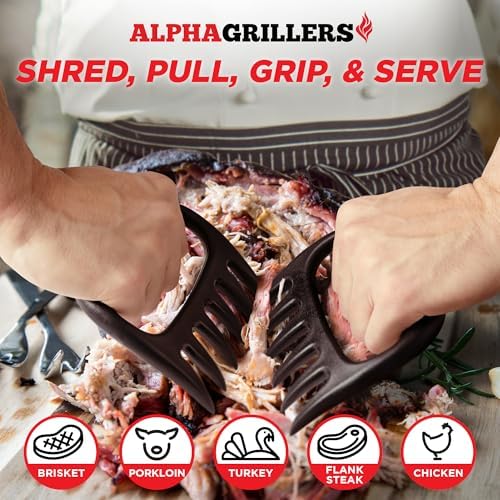 Alpha Grillers Meat Shredder Claws BBQ Pulled Pork Bear Claws for Shredding