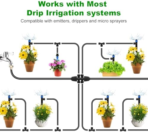 1/2 Inch Blank Drip Irrigation Tubing, 60FT Distribution Hose for Garden, Greenhouse & Raised Beds, Flexible UV-Resistant Watering Line for Drip Irrigation Systems