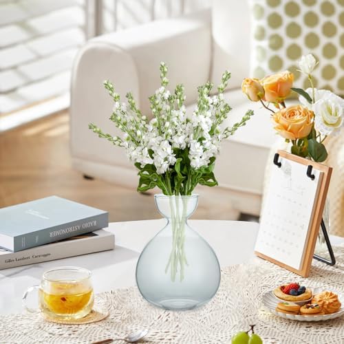 2PCS Small Avocado Grow Vase Glass Acorn Seed Starter Vase Pot for Growing