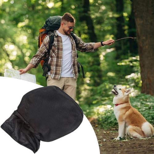 Dog Head Cover - Face Fly Nets, Breathable Mesh Guard with Adjustable Straps, Anti-Bite Protection, Compact Shield, Comfortable Pet Accessory for Outdoor Walking Camping