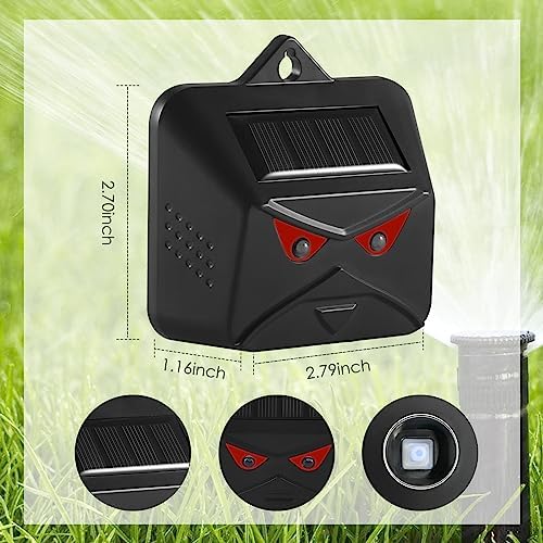 Solar Nocturnal Animal Repeller Outdoor Predator Lights for Chicken Coop Predator Protection Coyote Deterrent for Yard Nite Guard Solar Lights Predator Eyes-Protects Against Fox,Raccoon,Skunk,Deer(4)