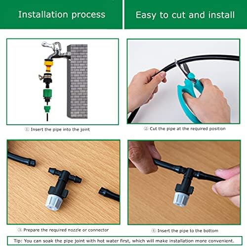50ft 1/4 inch Drip Irrigation Tubing, Blank Distribution Line Water Hose Garden Watering Tube for Garden Irrigation System