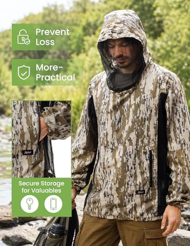 Mosquito Jacket, Durable Bug-Proof Jacket with Adjustable Hood & Pocket, Summer Mosquito Suit Outdoor Proof Clothing