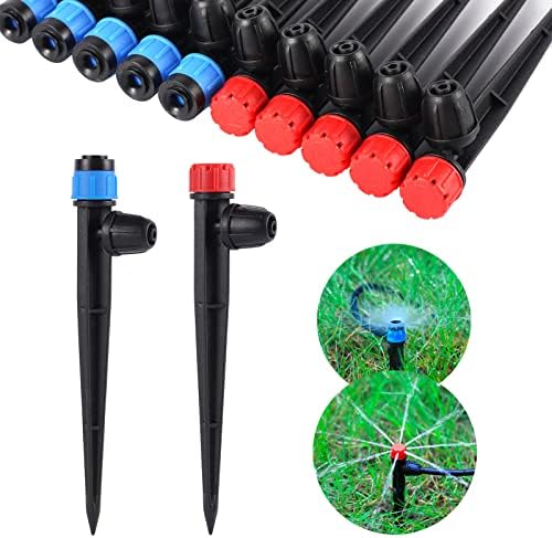 50 Pcs 360° Adjustable Drip Irrigation Spray Emitters