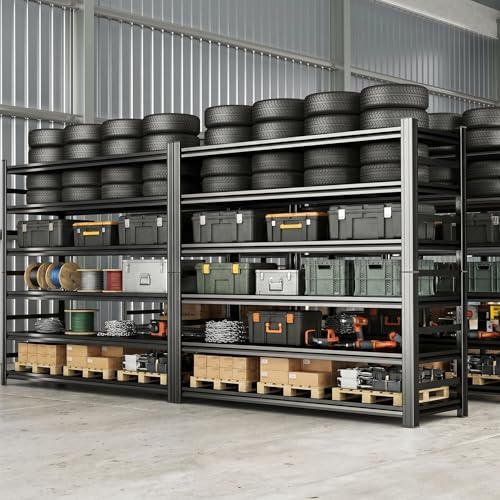 Heavy Duty Garage Shelving 5 Tier Adjustable Metal Storage Rack