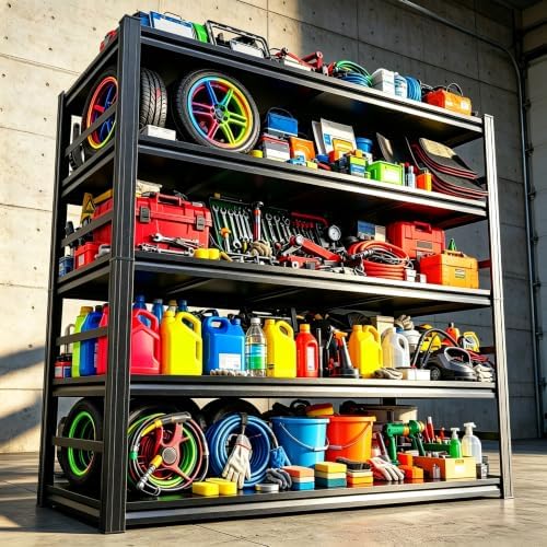 PRESTELION 73" H Garage Shelving, 3000 LBS Heavy‑Duty Metal Storage Shelves