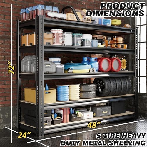 Durstruct 48" W Garage Shelving Heavy Duty 3100LBS Storage Shelves