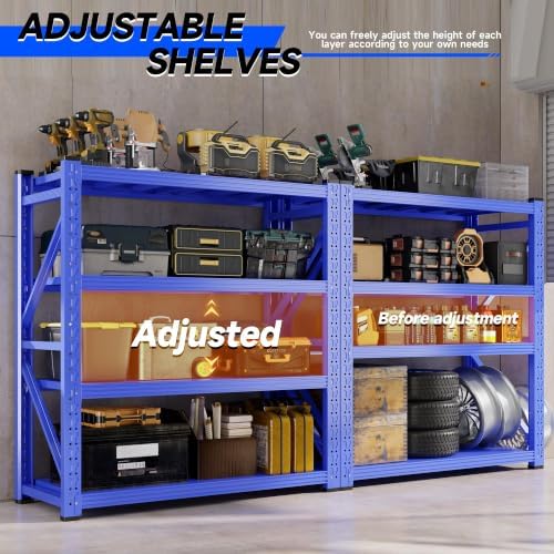 Heavy Duty Metal Garage Shelving Unit, 3000 LBS Total Load Capacity