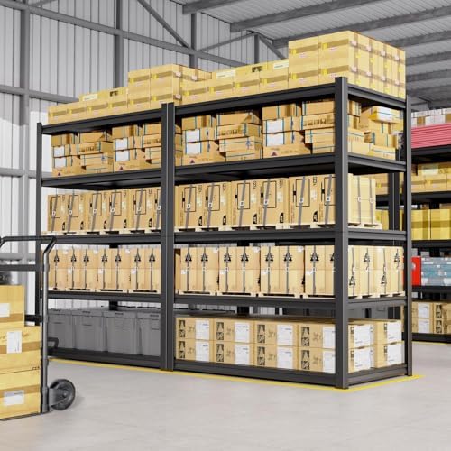 3Pack-78 ''H Storage Shelves, 45.6‘’W Garage Shelving, Adjustable Garage Shelves, 3000lbs Heavy Duty Shelving ,5 Tier Garage Storage Shelves,Easy-To-Install Metal Shelf Storage Rack Shelving Unit