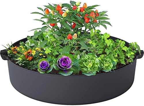 ZtohPyo 15 Gallon Plant Grow Bags, Round Fabric Raised Garden Beds Planter Pots with 2 Handles,Durable Breathe Cloth Planting Bed Gardening Container to Grow Vegetables for Outdoor Plants