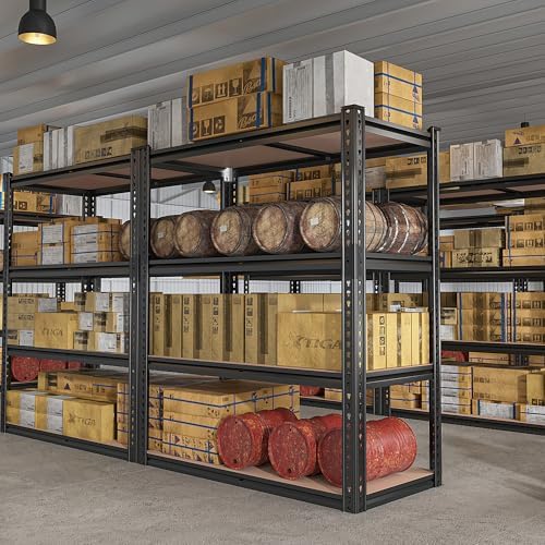 REIBII 40" W Garage Shelving with Rolled-Edge Columns for Basement Pantry