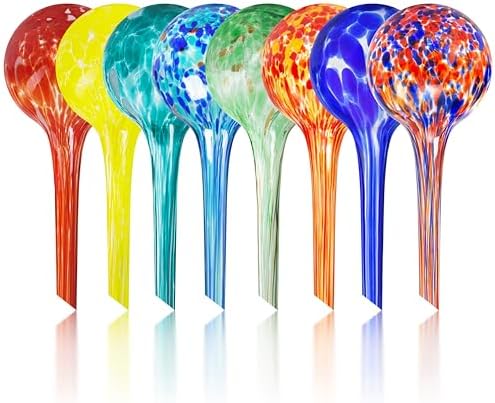 Plant Watering Globes Set of 8, Small - Glass Self Watering Globes