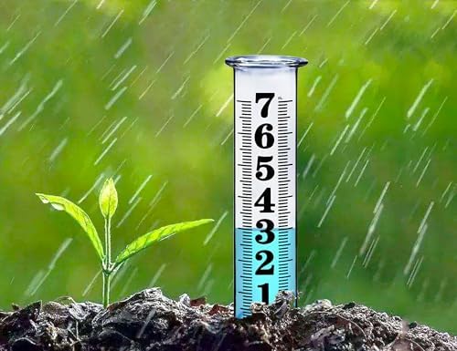 JMBay 7 Inch Plastic Rain Gauge Replacement Tube, Upgrade Freeze Proof Outdoor Plastic Rain Gauges Replacement Tube for Garden Yard Home, Crack Resistance Tube Best pcs Tubes with 1 Clean Brush
