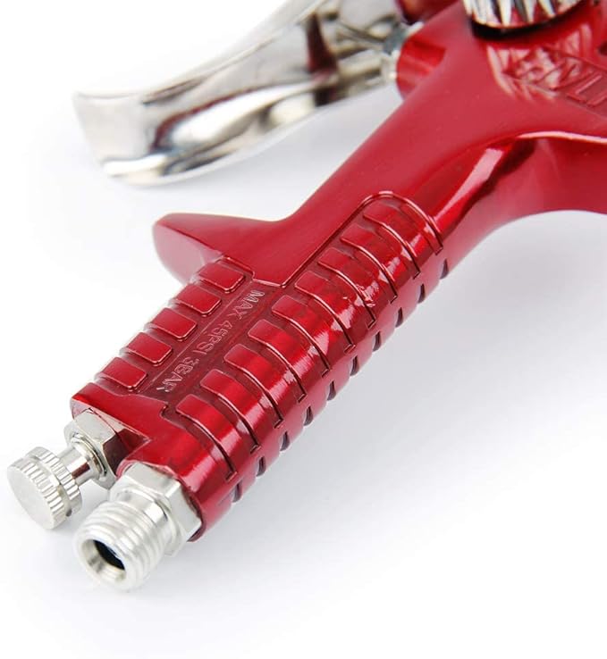 BANG4BUCK High Performance HVLP Gravity Feed Spray Gun with 1.4mm 1.7mm 2.5mm Fluid Tips, 1000cc Aluminum Cup for Auto Paint, Primer, Clear/Top Coat & Touch-Up