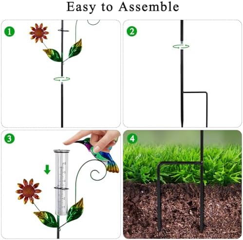 3 Pcs Rain Gauge Outdoor, 6 Inch Tube Rain Gauges