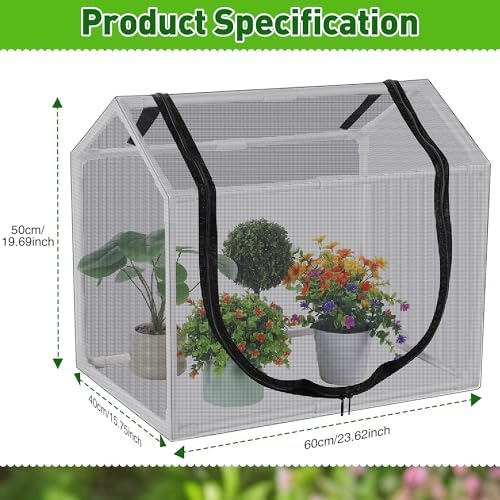 Mesh Plant Cover from Animals, 23.62"x15.75"x19.69" Heavy Duty Plant Cover