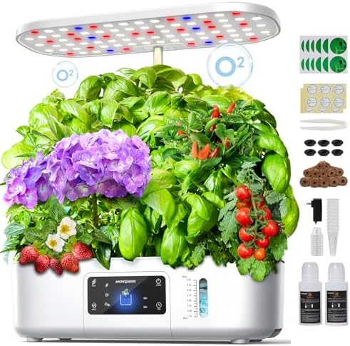 Ahopegarden Hydroponics Growing System: 12 Pods with Touch Control Panel