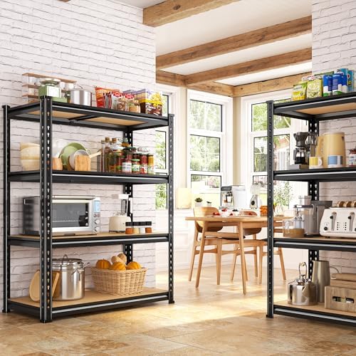 DurayLoly Set of 2 Adjustable Storage Shelves for Garage Pantry Kitchen