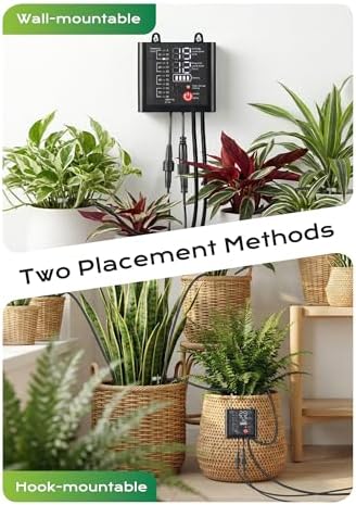 49ft Solar Drip Irrigation System with USB Charging for 15 Potted Plants