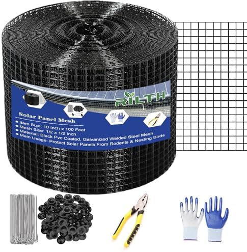 Critter Guard for Solar Panels, 10 in x 100 ft Solar Panel Bird Guard Mesh