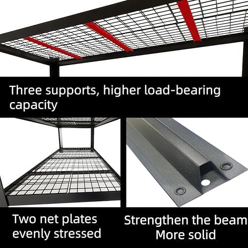 4-Tier Heavy Duty Garage Shelving, 8,000 lbs Capacity Adjustable Metal Storage Shelving Unit for Garage, Basement, Warehouse & Workshop, 71" W x 24" D x 71" H
